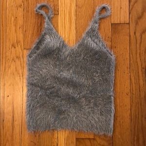Comfy plush cropped tank top